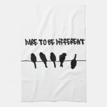 Des oiseaux sur un fil - osez être différent linges de cuisine