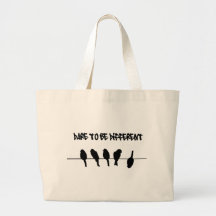 Des oiseaux sur un fil - osez être différent sacs en toile