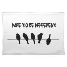 Des oiseaux sur un fil - osez être différent sets de table