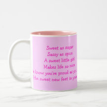 des pieds de bébé, c'est une fille ! ! , tasse