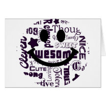 Des qualités positives vous avez le smiley cartes de vœux
