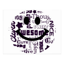 Des qualités positives vous avez le smiley cartes postales