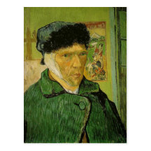 Description : Un autoportrait par Vincent van Gogh Cartes Postales