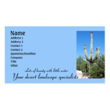 Desert Landscaping Company Cartes De Visite Professionnelles