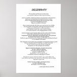 Desiderata blancs posters