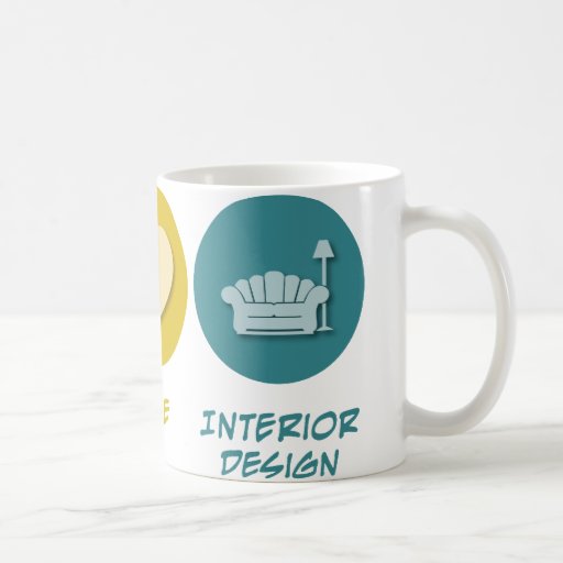 Design d'intérieur d'amour de paix mug à café