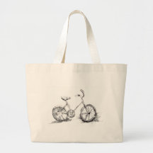 Dessin artistique mignon de vélo sac