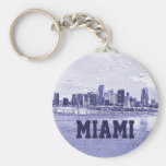 Dessin au crayon d'horizon de Miami, la Floride Porte-clef