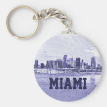 Dessin au crayon d'horizon de Miami, la Floride Porte-clef