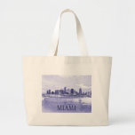Dessin au crayon d'horizon de Miami, la Floride Sacs De Toile