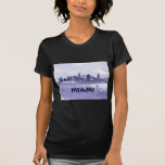 Dessin au crayon d'horizon de Miami, la Floride T-shirts