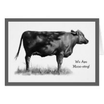 Dessin au crayon : Vache : Faire-part mobile Carte De Vœux