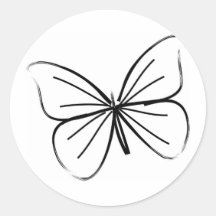 Dessin au trait simple papillon adhésifs