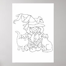 Dessin � colorier pour Halloween - Posters