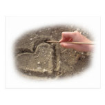dessin dans le sable cartes postales