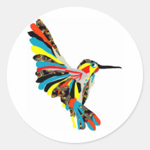 dessin de colibri autocollants