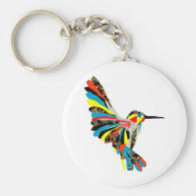 dessin de colibri porte-clés