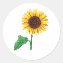 Dessin de tournesol autocollants