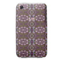 Dessin géométrique de mauves coque iPhone 3 Case-Mate