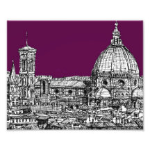 Dessin pourpre de la Renaissance Photo Sur Toile