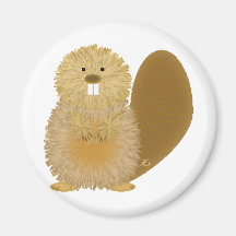 Dessins animaux adorables : Castor Aimants
