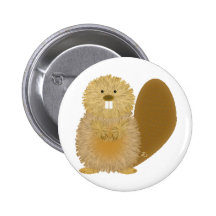 Dessins animaux adorables : Castor Badge Avec Épingle