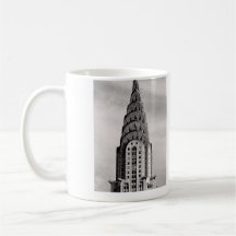Dessus de Chrysler construisant NYC - B&W Tasse À Café