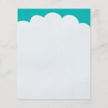 Dessus de nuage - turquoise tract customisé