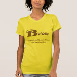 Dessus de réservoir personnalisable de jeune marié t-shirt
