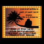 Destin romantique d'amour d'été de coucher du sole posters