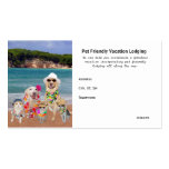 Destinations amicales de vacances d'animal familie modèle de carte de visite