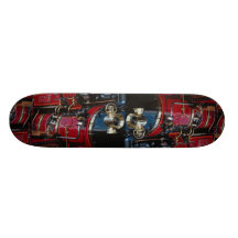 Détail de machine à vapeur de "Mtoto" Skateboard Customisable