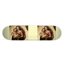 Détail de Raphael "Sistine Madonna" (circa 1513) Skateboards Cutomisables