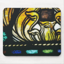 Détail en verre souillé tapis de souris