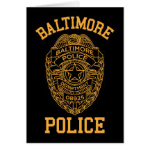détective du Maryland de police de Baltimore Cartes De Vœux