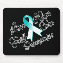 Détermination d'espoir d'amour de cancer du col de tapis de souris