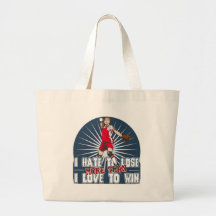 Détestez pour perdre le base-ball sac en toile