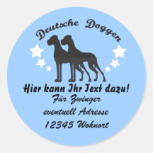Deutsche Doggen Adhésif Rond