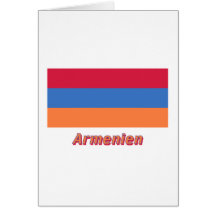 Deutschem Namen de MIT d'Armenien Flagge Cartes De Vœux