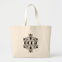deux abeilles avec le trèfle trans1 sacs en toile