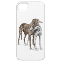 Deux amis de chien de lévrier coques iPhone 5 Case-Mate