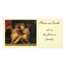 Deux anges lisant par Rosso Fiorentino Cartes De Vœux Avec Photo