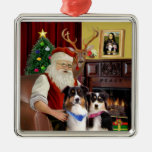 Deux bergers australiens de Père Noël Décoration De Noël