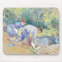 Deux blanchisseuses (en pastel sur le papier) tapis de souris
