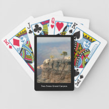 Deux cartes de jeu de canyon grand d'arbres cartes à jouer