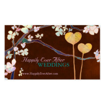 Deux cartes de visite élégants de wedding planner  carte de visite