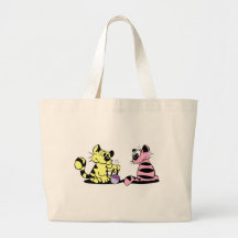Deux chatons sacs en toile