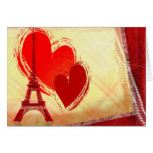 Deux coeurs à Paris Cartes De Vœux
