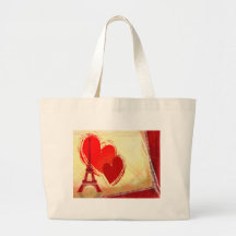 Deux coeurs à Paris Sac En Toile
