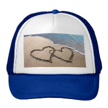 Deux coeurs dans le sable casquettes de camionneur